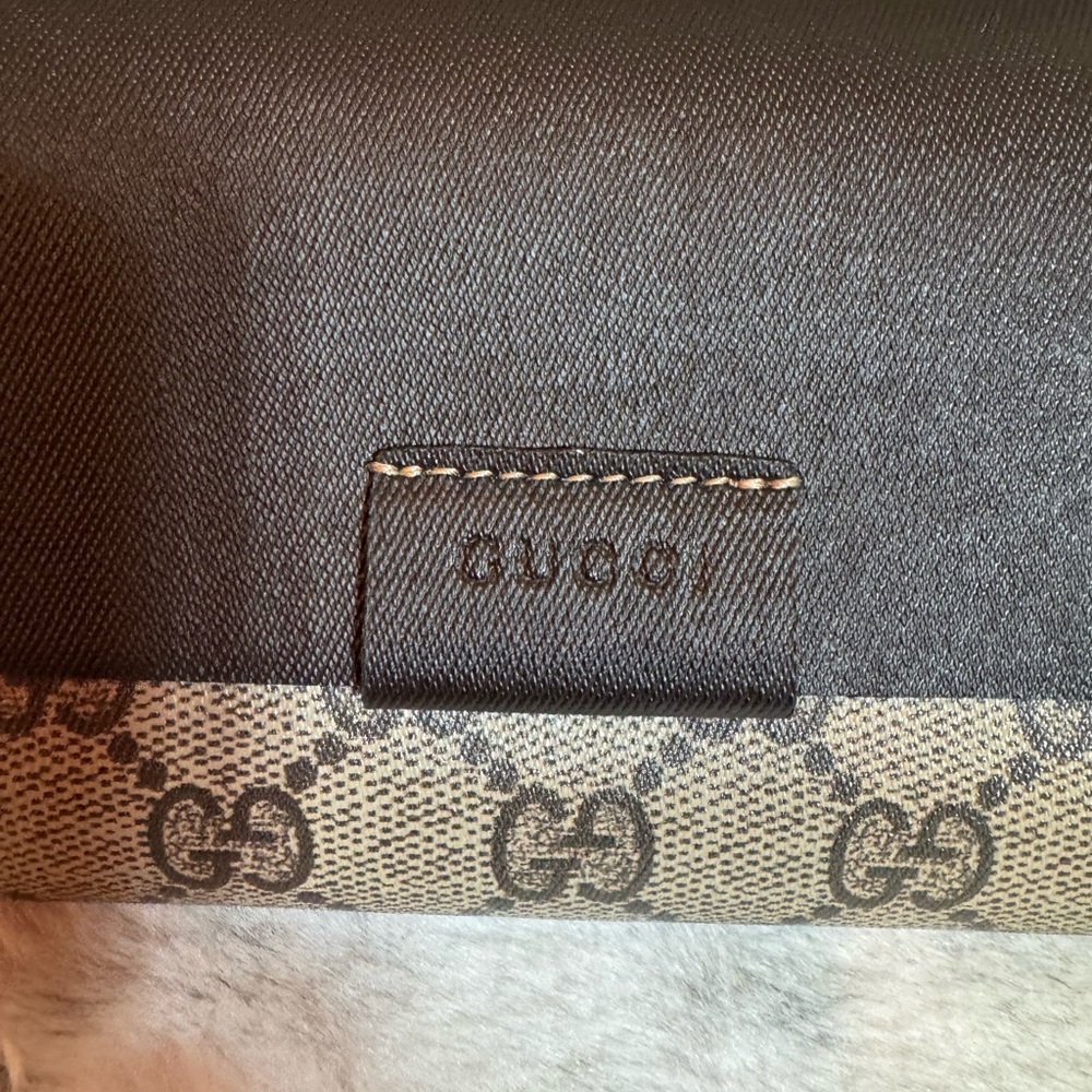 Gucci GG Supreme Canvas Clutch – Brown | Unisex | Excellent Condition P0298 - Picture 9 of 12